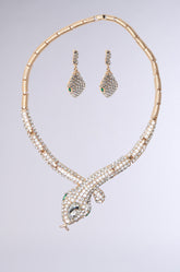 BITE ME LUXE SNAKE NECKLACE AND EARRINGS SET
