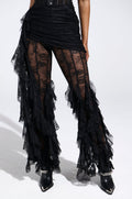 RUFFLE QUEEN LACE SKIRTED LEGGING
