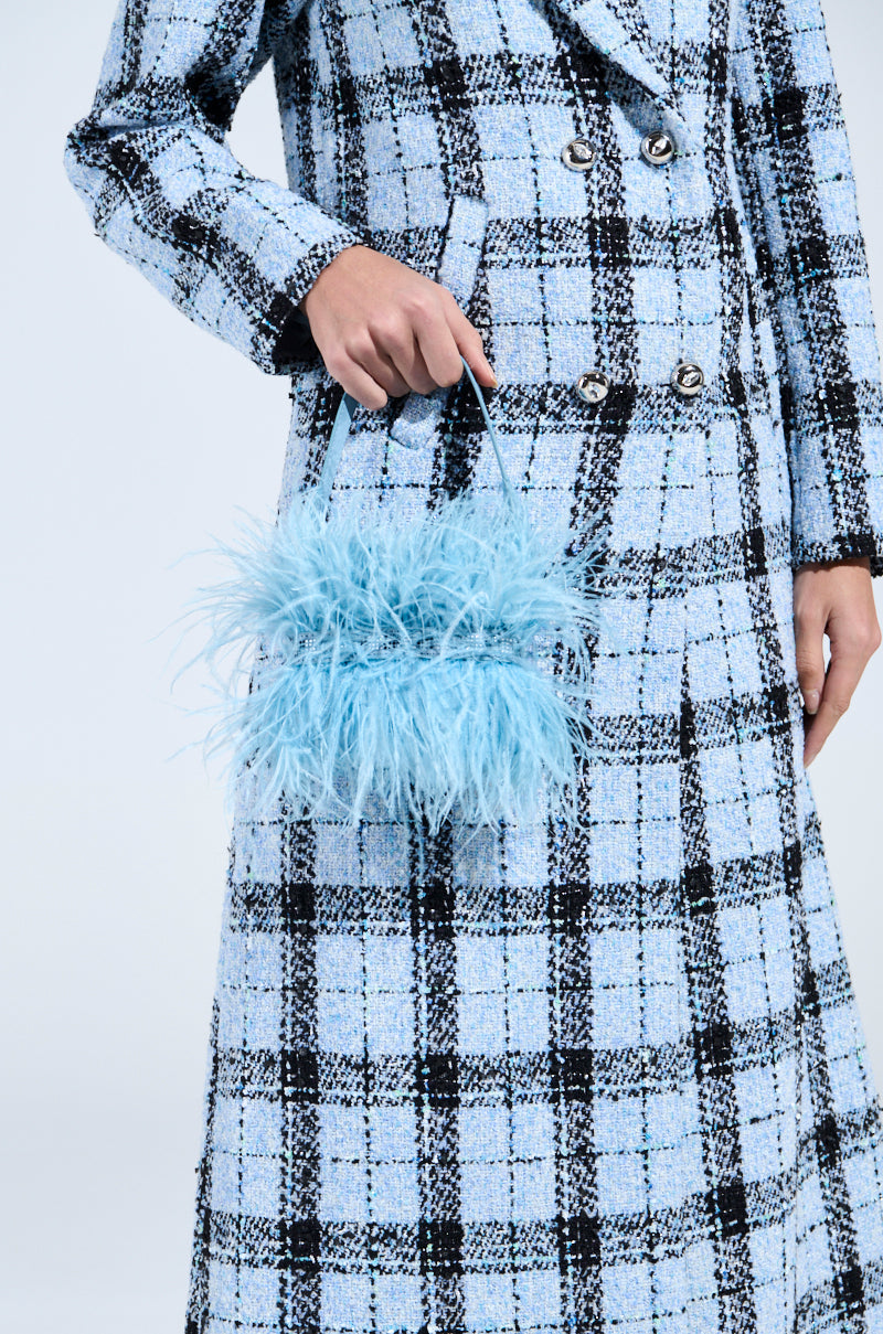 WORTH IT ALL FEATHER PURSE