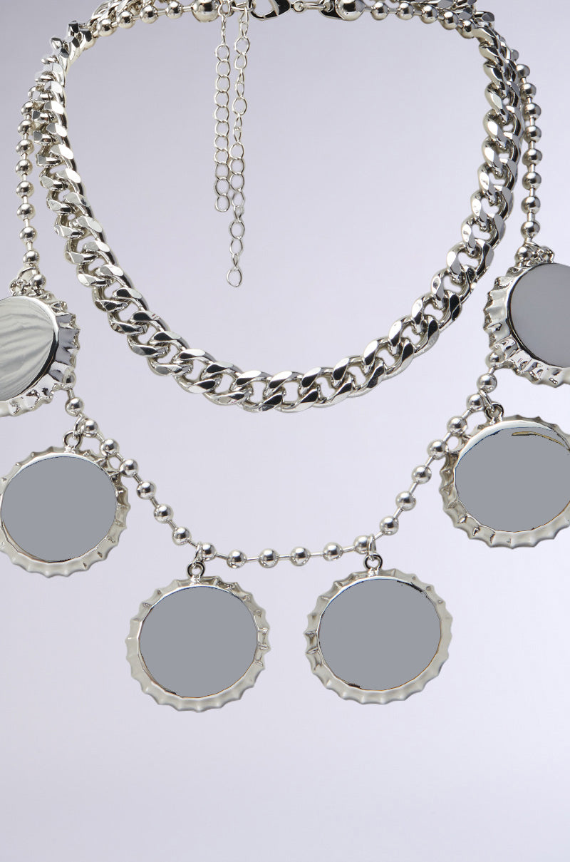 POP THE TOP SILVER NECKLACE SET