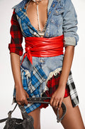 ESSENTIAL WRAP AROUND PU BELT IN RED