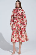 DANCE WITH ME FLORAL MIDI SKIRT