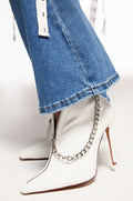 AZALEA WANG SAGITTA WHITE STILETTO PUMP